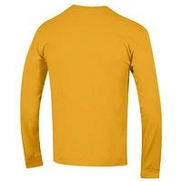 T-shirt à manches longues pour homme Champion Gold Colorado Buffaloes Miss Peggy 100e anniversaire