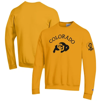 Sweat-shirt à capuche Champion Gold Colorado Buffaloes Miss Peggy 100th Birthday Bash pour hommes