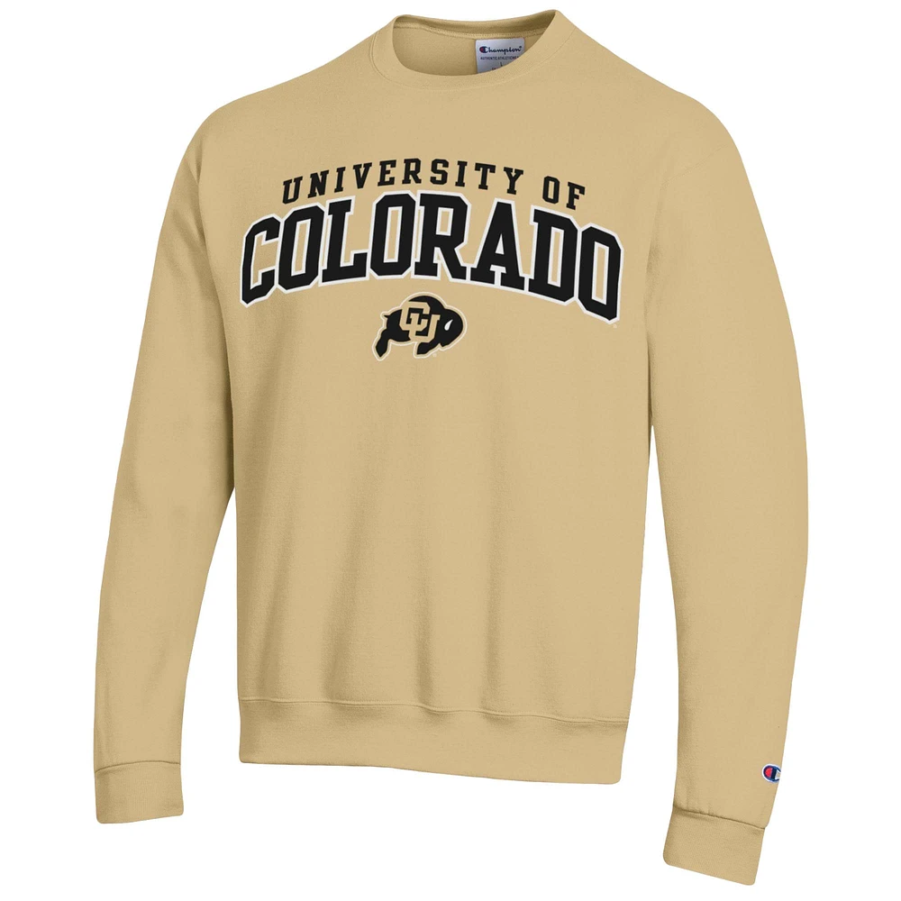 Sweat-shirt Champion Gold Colorado Buffaloes Property of Powerblend pour hommes