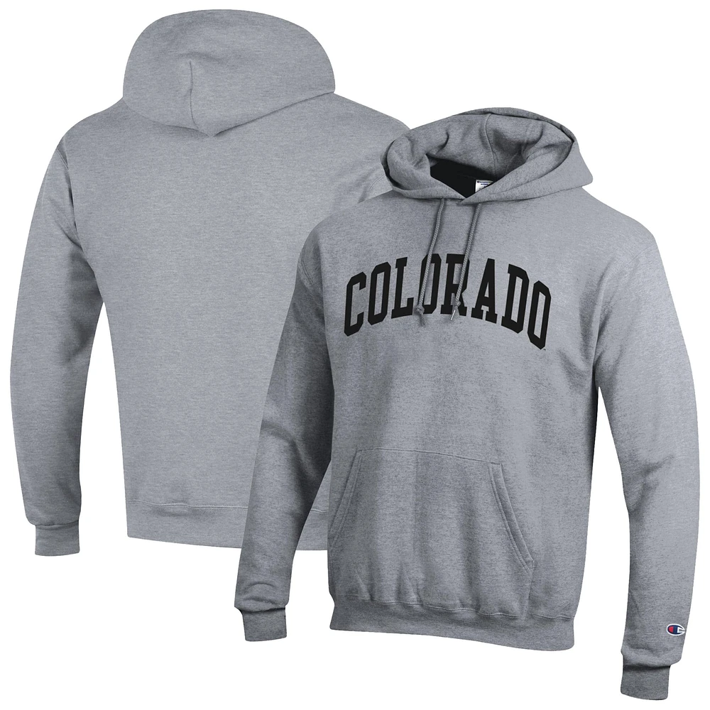 Sweat à capuche en polaire Basic Arch Champion Heather Grey pour homme des Colorado Buffaloes