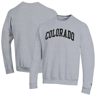 Sweat-shirt en polaire Basic Arch Champion gris chiné pour homme des Colorado Buffaloes