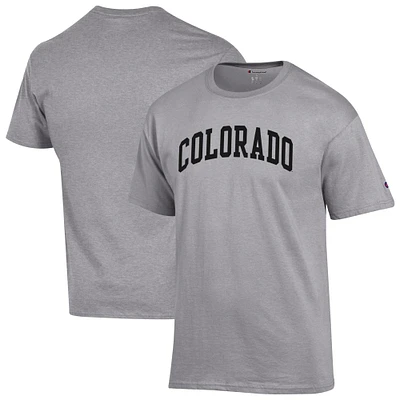 T-shirt basique Arch gris chiné pour homme, champion des Colorado Buffaloes