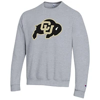 Sweat-shirt à enfiler avec logo principal des Colorado Buffaloes Champion Heather Grey pour hommes