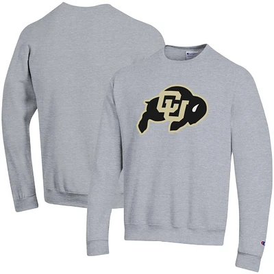 Sweat-shirt à enfiler avec logo principal des Colorado Buffaloes Champion Heather Grey pour hommes