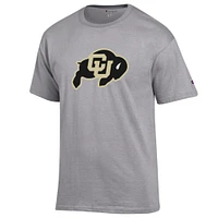 Men's Champion Heather Gray Colorado Buffaloes Primary Logo T-Shirt