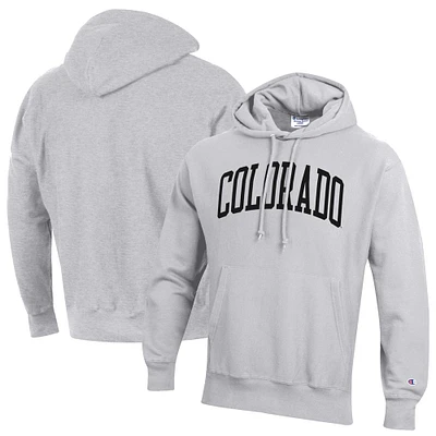 Chandail à capuchon armure inversée Champion Colorado Buffaloes Team Arch pour hommes, gris chiné