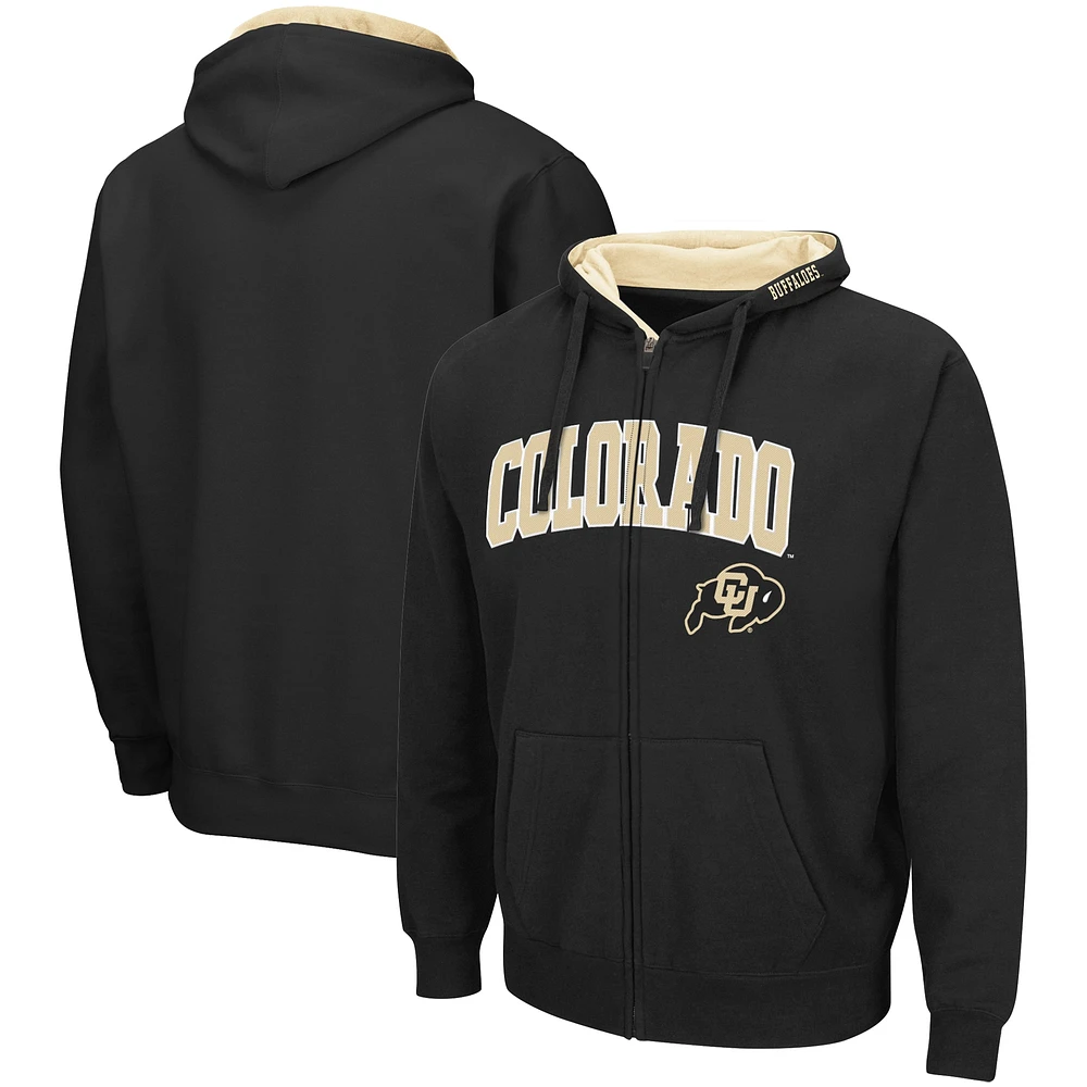 Sweat à capuche entièrement zippé Colosseum Colorado Buffaloes Arch & Logo 3.0 pour homme