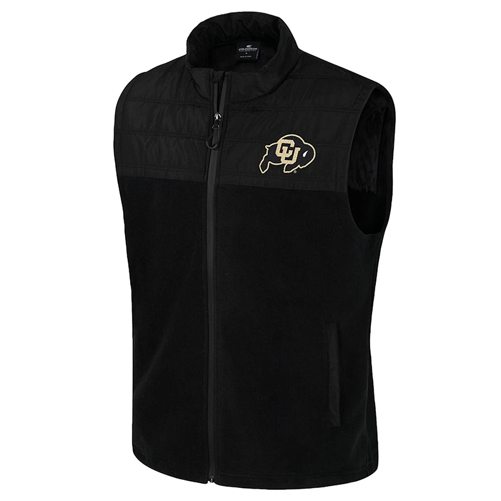 Men's Colosseum  Black Colorado Buffaloes Block The Sun Full-Zip Vest