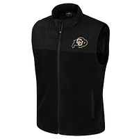 Men's Colosseum  Black Colorado Buffaloes Block The Sun Full-Zip Vest