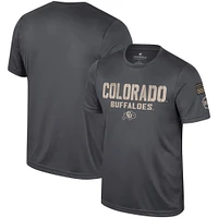 Men's Colosseum Charcoal Colorado Buffaloes OHT Military Appreciation  T-Shirt