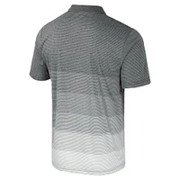 Men's Colosseum Gray Colorado Buffaloes Striped Mesh Polo