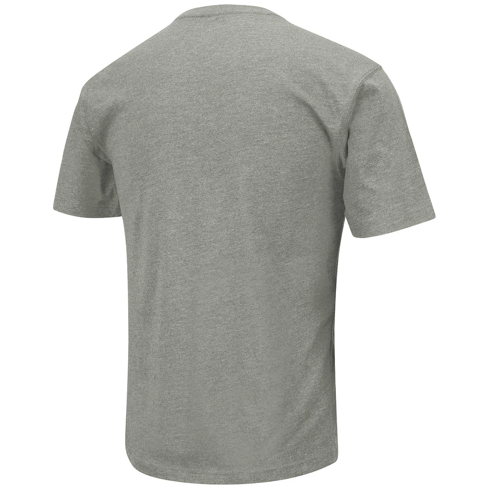 Men's Colosseum Heather Gray Colorado Buffaloes Primary Logo T-Shirt
