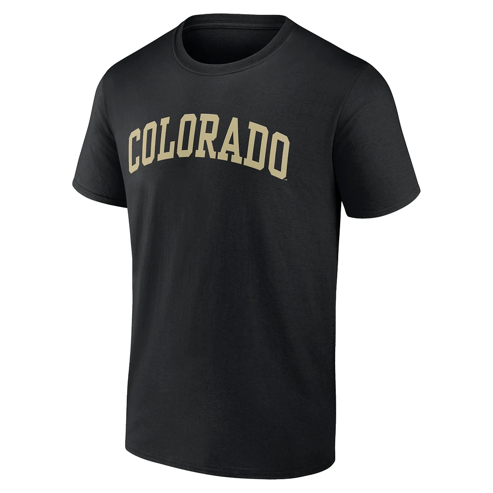 T-shirt basique Arch Fanatics pour hommes, noir, Colorado Buffaloes