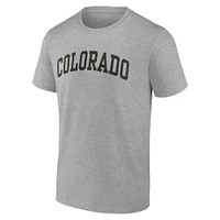 Men's Fanatics Heather Gray Colorado Buffaloes Basic Arch T-Shirt