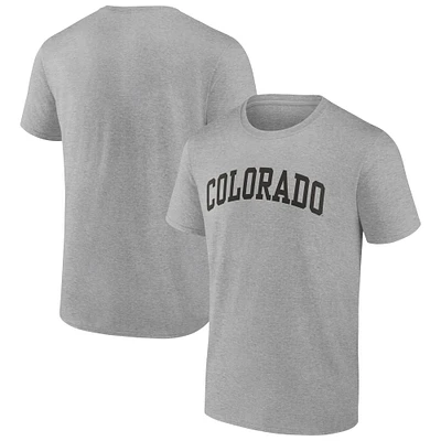 T-shirt basique Arch Fanatics pour hommes, gris chiné, Colorado Buffaloes