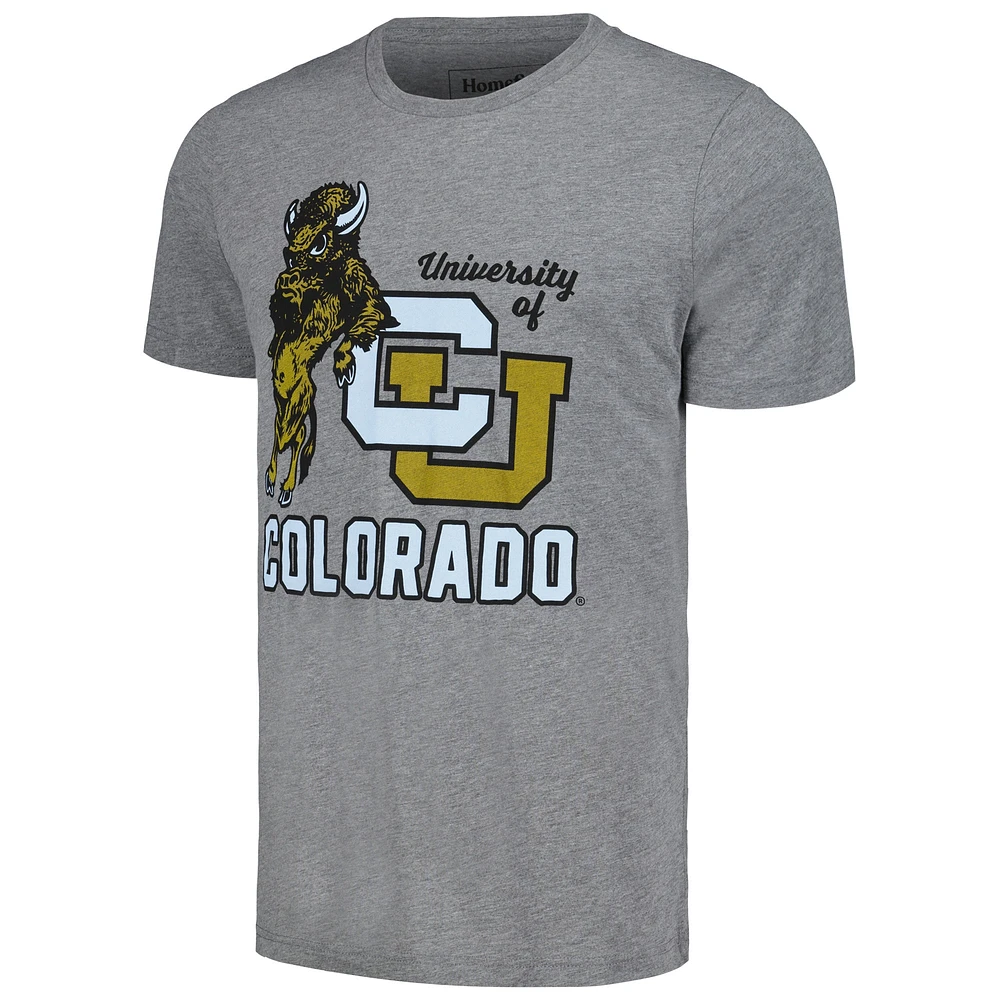 T-shirt pour hommes Homefield gris chiné Colorado Buffaloes