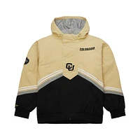 Veste coupe-vent rétro entièrement zippée Mitchell & Ness pour homme Colorado Buffaloes Throw It Back Gold/Black