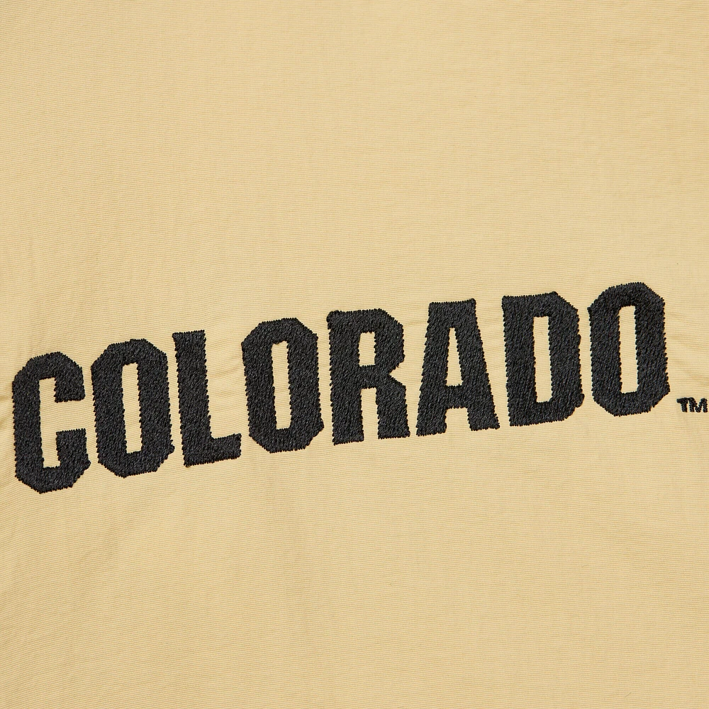 Veste coupe-vent rétro entièrement zippée Mitchell & Ness pour homme Colorado Buffaloes Throw It Back Gold/Black