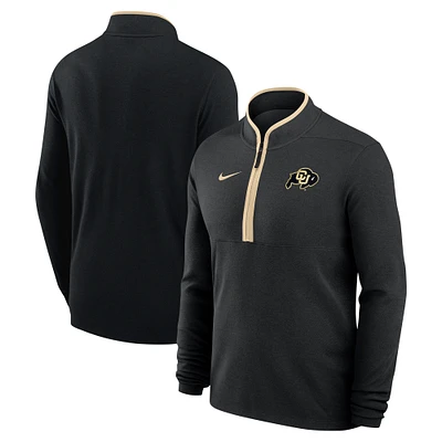 Haut Nike noir à fermeture éclair quart de tour pour homme Colorado Buffaloes Coaches Courtside Basketball Victory Performance