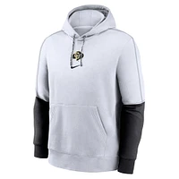 Men's Nike White Colorado Buffaloes 2024 Sideline Club Fleece Pullover Hoodie