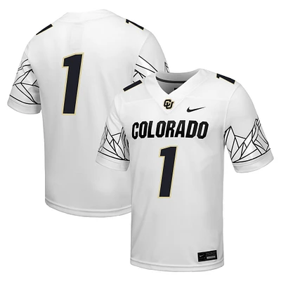 Maillot de jeu Nike Untouchable des Colorado Buffaloes pour homme, blanc
