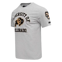 Men's Pro Standard Gray Colorado Buffaloes Classic Stacked Logo T-Shirt