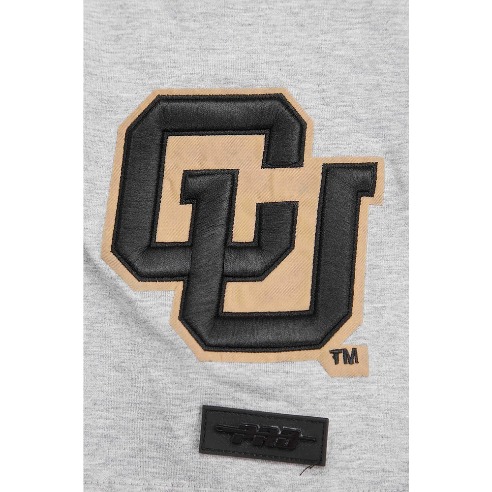 Men's Pro Standard Gray Colorado Buffaloes Classic Stacked Logo T-Shirt