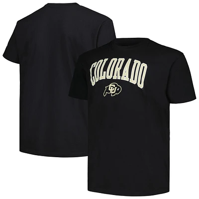 T-shirt noir pour hommes des Buffaloes du Colorado Big & Tall Arch Over Logo