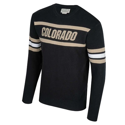 Pull-over vintage en tricot noir Colorado Buffaloes Renew unisexe Uscape Apparel