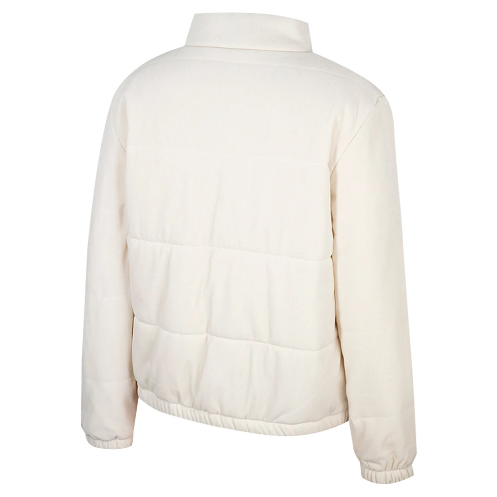 Women's Colosseum Cream Colorado Buffaloes So Hot Right Now Quilted Puffer Full-Zip Jacket