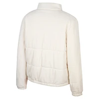 Women's Colosseum Cream Colorado Buffaloes So Hot Right Now Quilted Puffer Full-Zip Jacket