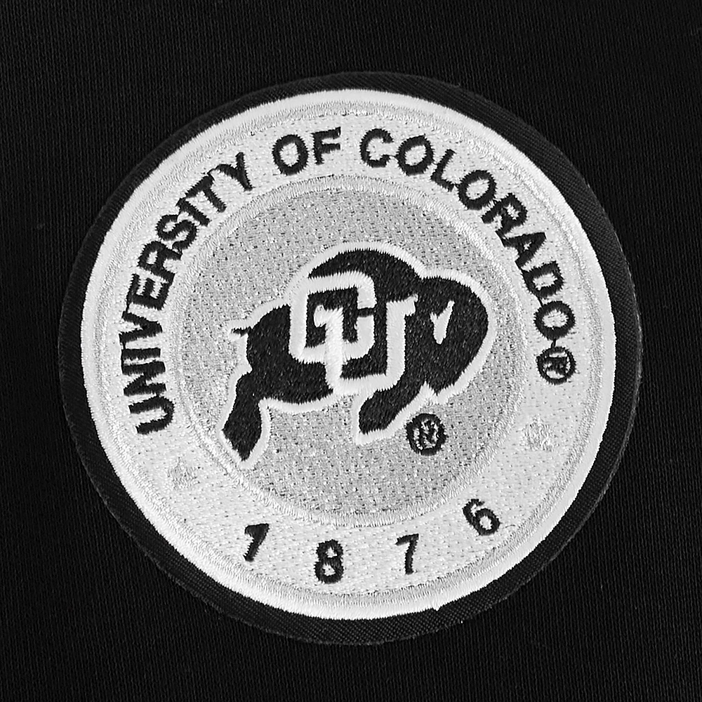 Women's Pro Standard  Black Colorado Buffaloes Pearl Cropped Pullover Sweatshirt