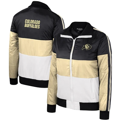 Veste doudoune entièrement zippée à blocs de couleurs pour femmes The Wild Collective Gold Colorado Buffaloes