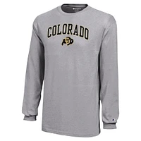 Youth Champion Gray Colorado Buffaloes Arch Over Logo Long Sleeve T-Shirt