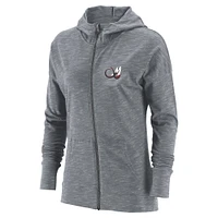 Women's Heather Gray Colorado Mammoth Primary Logo Full-Zip Hoodie