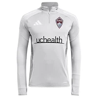 Men's adidas  Silver Colorado Rapids 2025 Quarter-Zip Long Sleeve Training Top