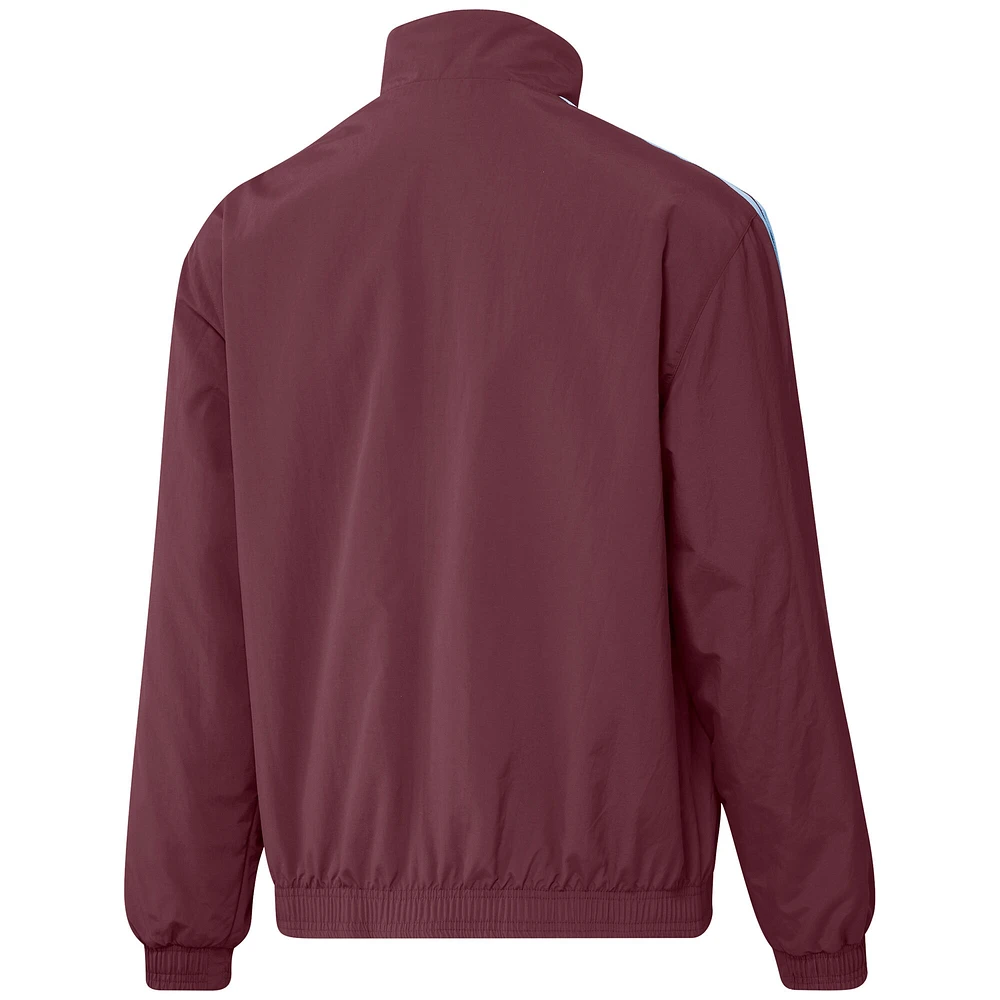 Men's adidas Burgundy/Light Blue Colorado Rapids 2023 On-Field Anthem Full-Zip Reversible Team Jacket