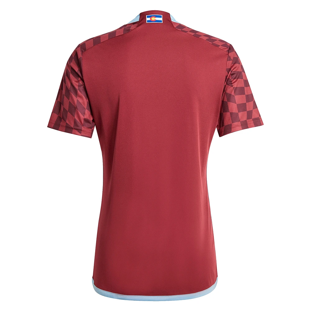 Men's adidas  Burgundy Colorado Rapids 2024 One Flag Kit Replica Jersey