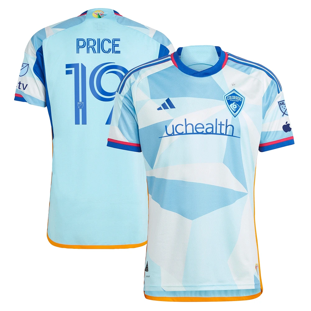 Men's adidas Jack Price Light Blue Colorado Rapids 2023 New Day Kit Authentic Jersey