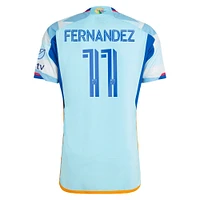 Men's adidas Omir Fernandez Light Blue Colorado Rapids 2024 New Day Kit Authentic Player Jersey
