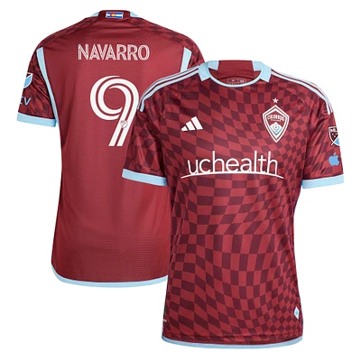 Maillot de joueur authentique adidas Rafael Navarro Bordeaux Colorado Rapids 2024 One Flag Kit pour homme