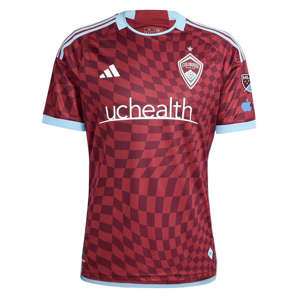 Men's adidas Sam Vines Burgundy Colorado Rapids 2024 One Flag Kit Authentic Player Jersey