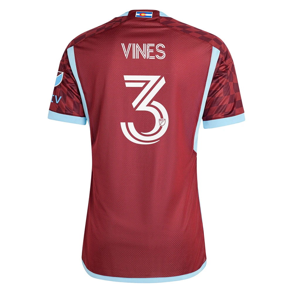 Men's adidas Sam Vines Burgundy Colorado Rapids 2024 One Flag Kit Authentic Player Jersey