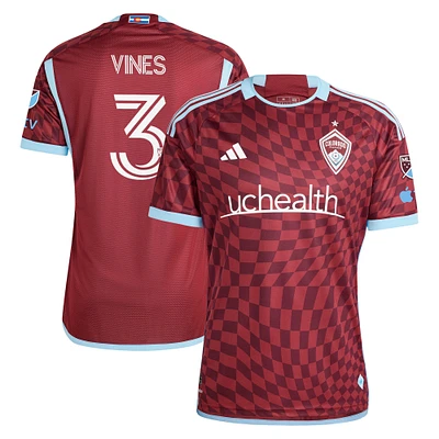 Maillot de joueur authentique adidas Sam Vines Colorado Rapids 2024 One Flag Kit pour homme - Bordeaux