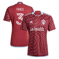 Men's adidas Sam Vines Burgundy Colorado Rapids 2024 One Flag Kit Replica Player Jersey