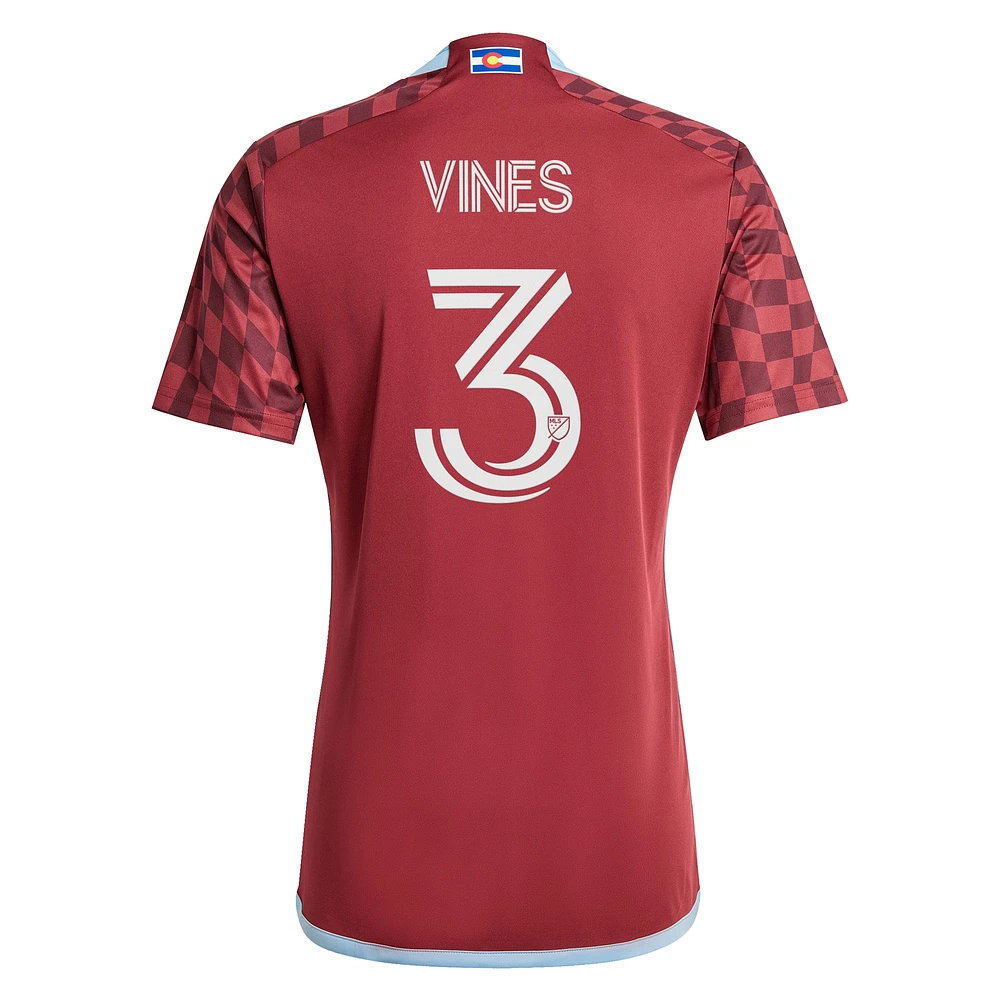 Men's adidas Sam Vines Burgundy Colorado Rapids 2024 One Flag Kit Replica Player Jersey