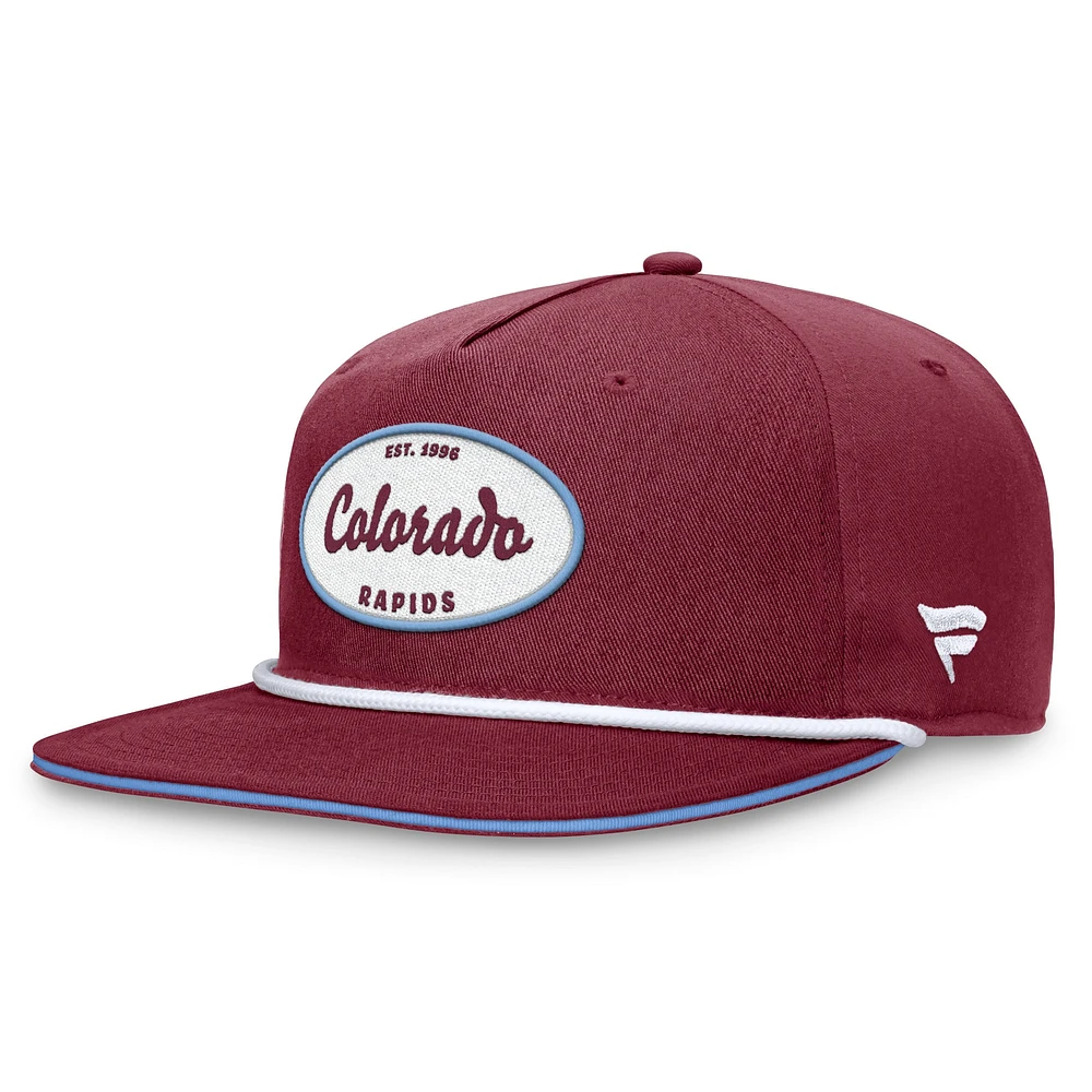 Men's Fanatics Garnet Colorado Rapids Iron Golf Snapback Hat