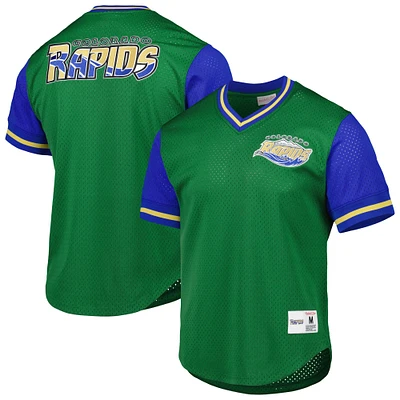 T-shirt à col en V maille Colorado Rapids Mitchell & Ness pour homme, vert