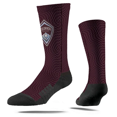 Chaussettes unisexes Strideline bordeaux Colorado Rapids 2024 Jersey Hook Premium Crew