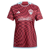 Women's adidas  Burgundy Colorado Rapids 2024 One Flag Kit Replica Jersey